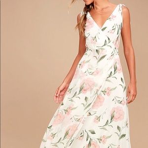 Romantic Possibilities White Floral Maxi Dress